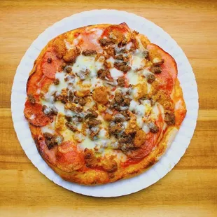 New York meat lovers pizza