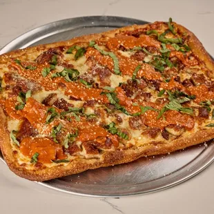 Grandmas Chicken Vodka Parm Pizza