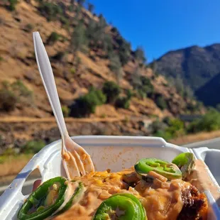 Bombastic fries on the road to Yosemite