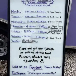 a chalk board with instructions