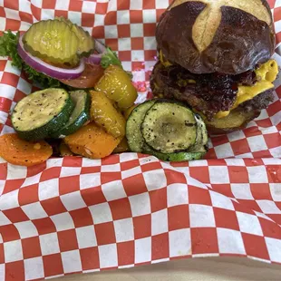 PB&amp;J Burger with Grilled Vegetables