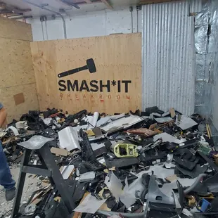 Room with good amount of broken stuff