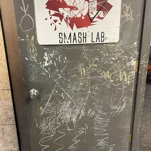 SmashLab doorway to the rage room