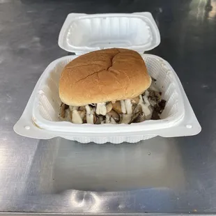 Mushroom smash burger