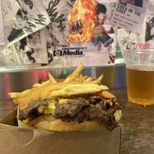Double smash with cheese