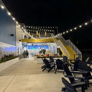 Upstairs outdoor seating