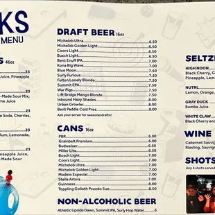 Drinks menu p2 2/28/24