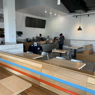 the interior of a coffee shop