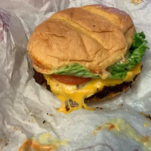 Classic single smashburger