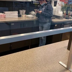 She stayed on her phone the whole time. Very rude young lady