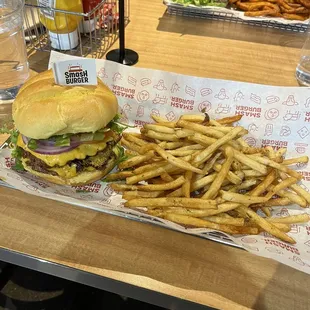Smash burger and smash fries. Very good visit!