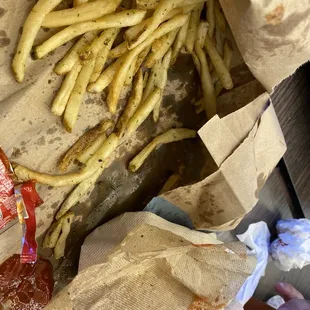 Heart attack, anyone? A order of fries comes with a half pint of oil! Enjoy!