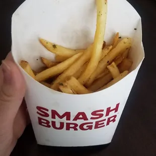 Half full large Smashfries. Sad day.