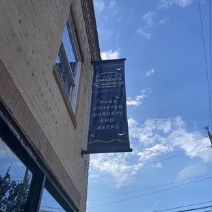 a sign on the side of a building