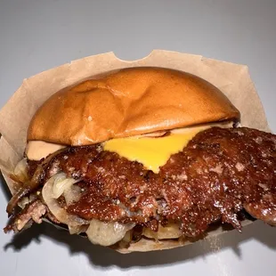 Oklahoma Fried Onion Burger