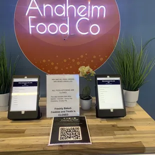 This is where you can check the status of your order or just check in.