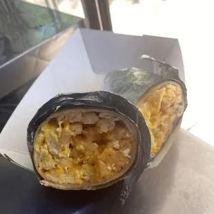  burrito wrapped in foil