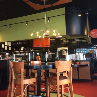 Order area and where you can see them cooking.