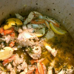 Creole garlic butter crab