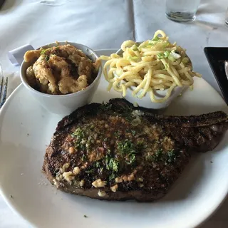 16 ounce bone in Ribeye steak dinner