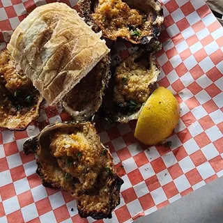 1/2 dozen chargrilled oysters