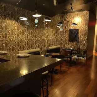 the bar and seating area