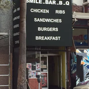 a sign for a restaurant