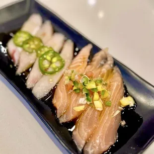 Yellowtail and Salmon Carpaccio