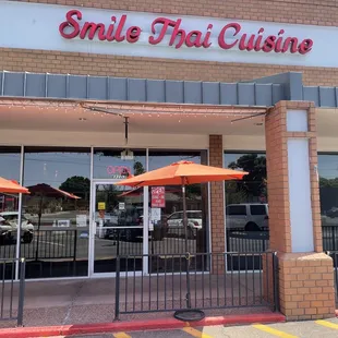 the front of the restaurant