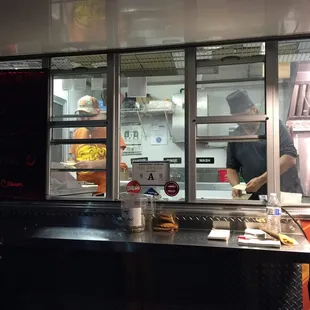 Outside the food truck