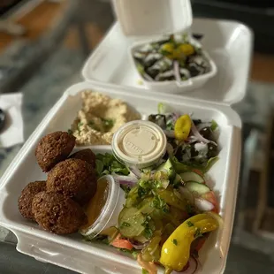 a tray of food on a table