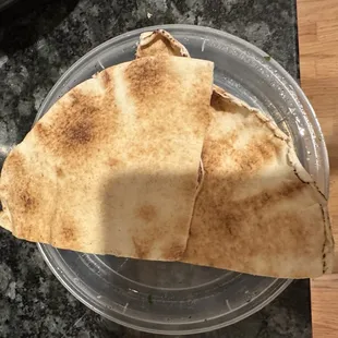 Stale matzo like pita