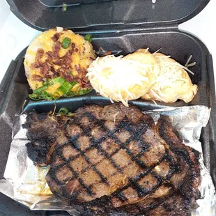 Steak &amp; Potatoes for breakfast!