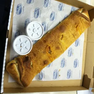 The Stromboli is the marquee item to order @ Smiley's.