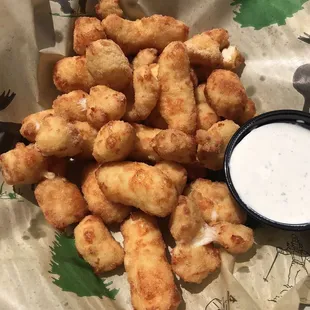Wisconsin white cheddar cheese curds!