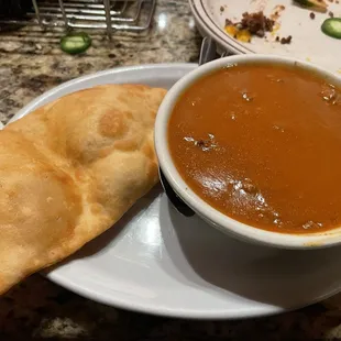 Beef N Bean Chili with fresh sopapilla!