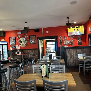 Inside seating area