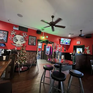 Opposite view from bar stool toward entrance