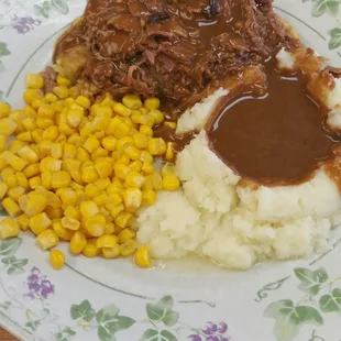 Shredded Pot Roast dinner