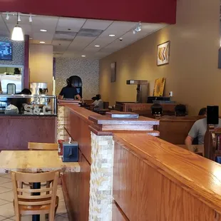 June 2022 - Showing part of the seating area and ordering counter.  Lots of take outs but also space to seat and eat.