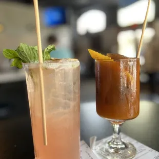 Lychee Refresher and King Iced Coffee