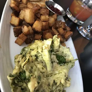 Pesto Parmesan Scramble
