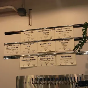 Beer menu 8.1.21