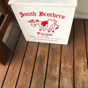 Milk box on front porch