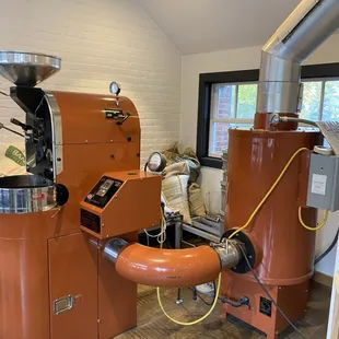a coffee roaster and a coffee grinder