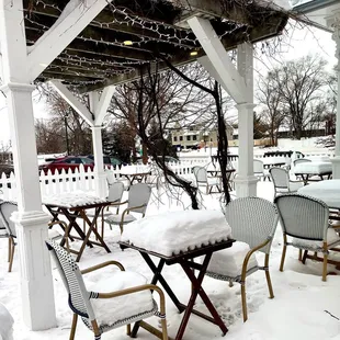 Patio during winter