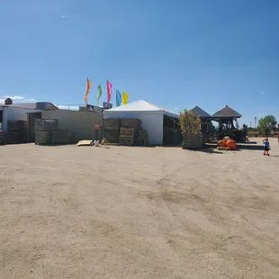 Can't miss the flags! Going north on 24, take a right, right before Judge Orr.