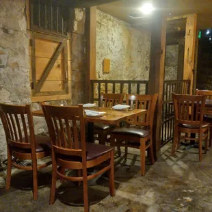 Cool underground cellar to dine in!