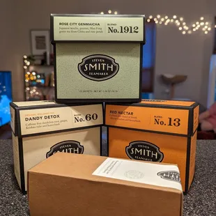 three boxes of smith products