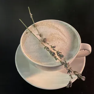 Lavender London fog with almond milk